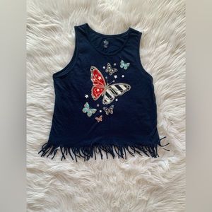 Girls Patriotic Butterfly Tank
